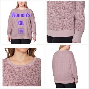 Ladies Mondetta XXL Crewneck Pullover Shirt Active Top Mid Weight Long Sleeve